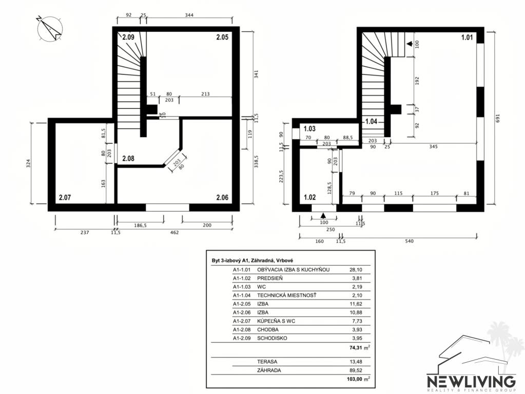 NEW LIVING - novostavba 3i byt, 2x parking a pozemok, Záhrad - 16