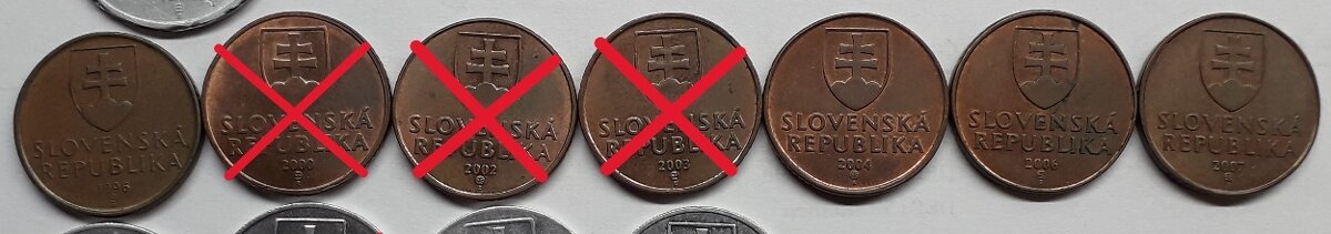 Mince - rôzne štáty - 121 kusov - 16