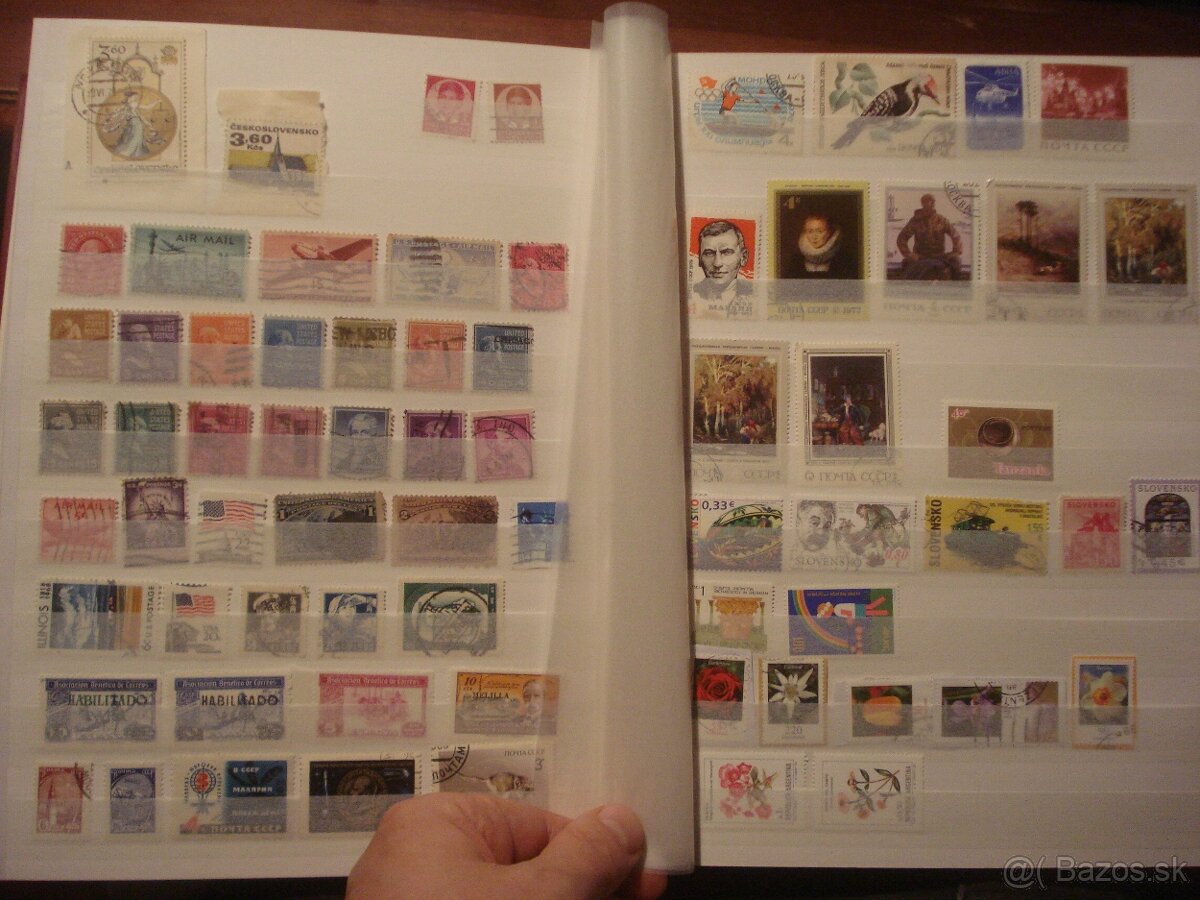 60 str. album A4 + 1300 rôznych známok Nemecko Európa Svet - 16