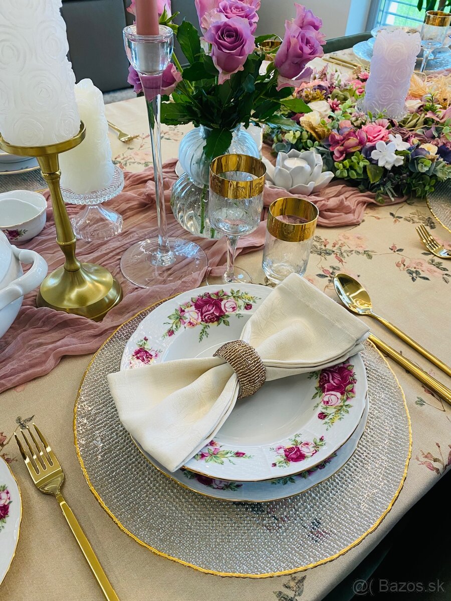 Vitrínová retro obedová súprava,posielam bezpečne - 16