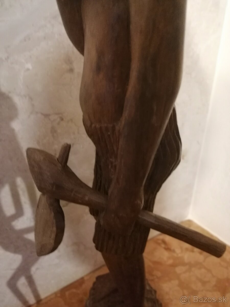 Drevené exotické sošky Afrika, Ázia. - 16