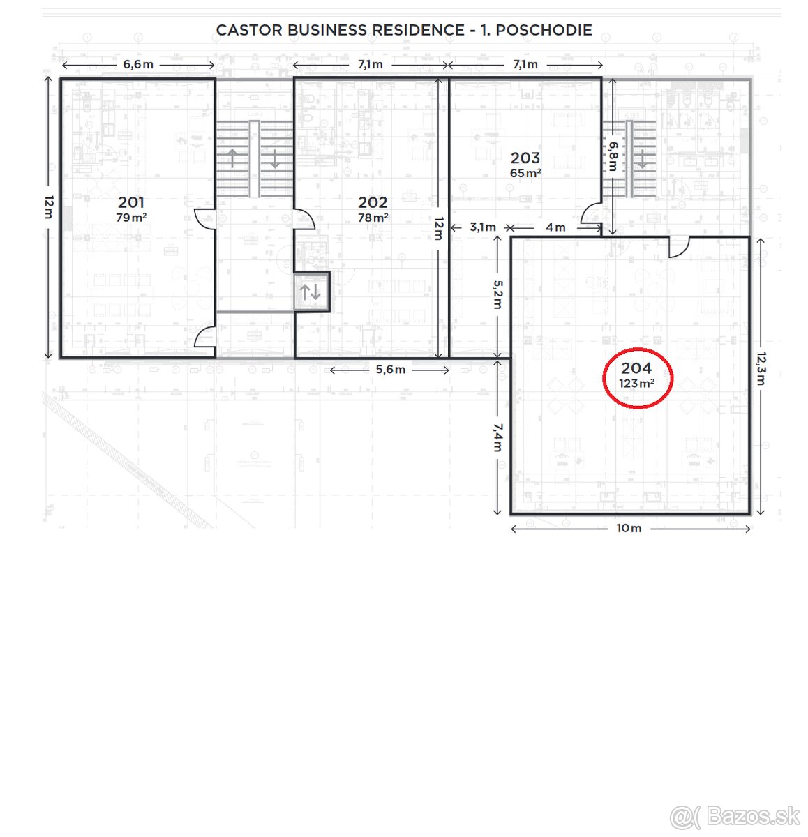 Obchodný priestor/kancelária, 122m2, Dunajská 3 Košice-Teras - 16
