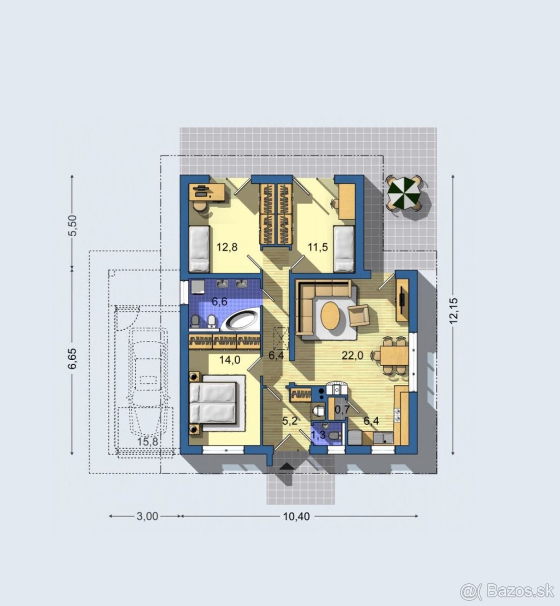 Jablonové: 4-izbový RD - 16