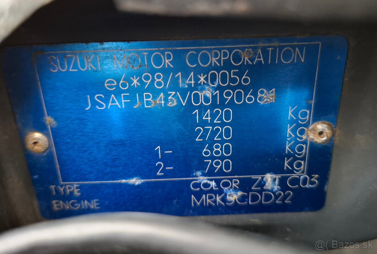 SUZUKI JIMNY 4x4 1,3 benzín r.v. 2004 - 16