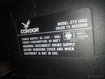 VHS videoprehrávač AIWA+TV farebné, 14“. - 16