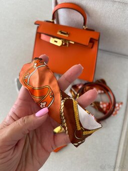 Hermes kelly mini kabelka oranžová - 16