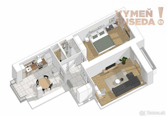 VYMEŇ SUSEDA – VÝNIMOČNÝ 2 IZB. ZARIADENÝ BYT S DVOMA BALKÓ - 16