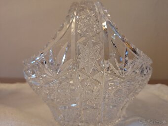 2 sklenene krištáľove košíky - 16