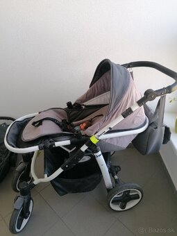 Kočík Kunert Libero (3 v1) šedo-sivý + isofix do auta - 16