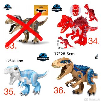 Rôzne dinosaury (8ks) typ lego - nové, nehrané - 16