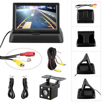 LCD monitor couvací kamery skládací 4.3" + KAMERA 2/1 KOMPL - 16