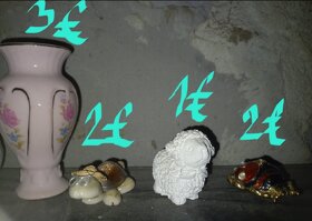Retro porcelánové sošky, mix, stolička - 16