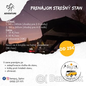 Prenájom strešný stan - Kempuj Liptov - 16