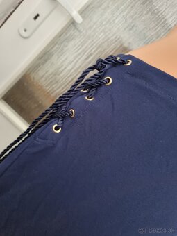tmavomodré moderné široké nohavice Ralph Lauren L - 16
