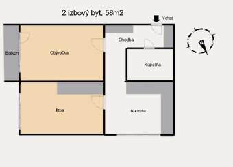 2izb.byt s balkónom a pekným výhľadom Dargovských hrdinov - 16