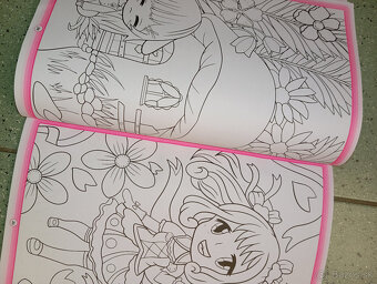 Manga Kawaii color omaľovánka s nálepkami - 16