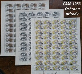 Poštové známky, filatelia: ČSSR, prepážkové archy, série - 16