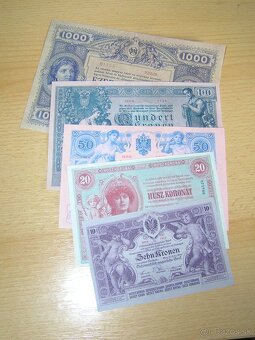 RU,ČSSR , ČSR- nevydanné bankovky , návrhy oboustranná kopie - 16