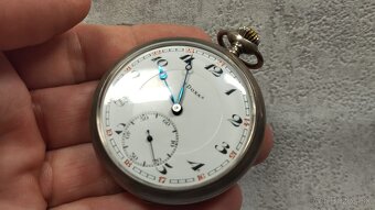 Starožitné pánské švýcarské kapesní STŘÍBRNÉ hodinky DOXA - 16