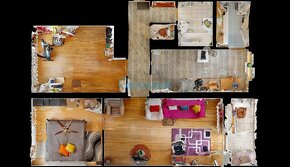 3D prehliadka predaj 3 izbový byt s lódžiou, Pezinok, Obranc - 16
