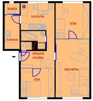 Na predaj 3 izbový byt vo vyhľadávanej lokalite v Šali - 16