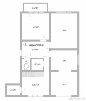 4 IZBOVÝ BYT S BALKÓNOM  - KOMÁRNO  Hviezdna ul. - 16