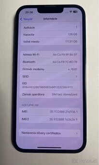 iPhone 13, batéria 85% - 16