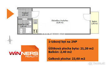 1-izb. byt 21,20 m2, Apartmánový dom Kamzík, Donovaly - 16
