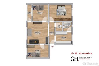 17.Novembra-svetlý 4-izbový byt po kompletnej rekonštrukcii - 16