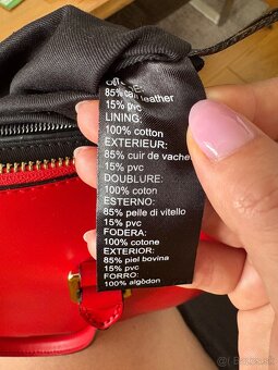 Luxusná kabelka Cavalli Class – červená s leopardím vzorom - 16