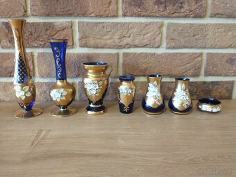 borské sklo,misa, váza, svietnik, popolník,flakón,napoleonky - 16