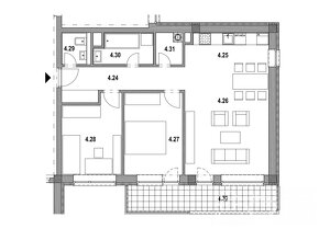 BOSEN | Zariadený 3 izb. byt v rezidenčnom komplexe Topas, R - 16