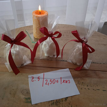 Ručne robené sviečky z palmového vosku - vianočné balíčky - 16
