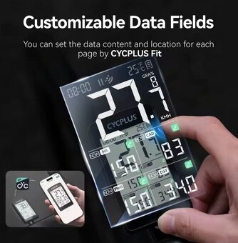 Kvalitný GPS ANT+ Smart CykloPočítač CYCPLUS M1, M3, C3 - 16