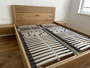 Dubová posteľ s úložným priestorom - levitujúci dizajn - 16
