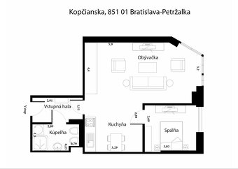 NA PRENÁJOM 2-IZBOVÝ APARTMAN V KOMPLEXE VIENNA GATE, BA - 16