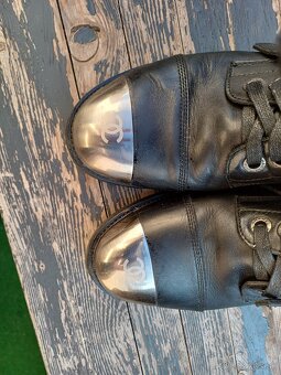 Chanel čižmy 39.5 /40 čierne kožené  biker - 16