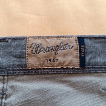 Wrangler sivé rovné džínsy široké rifle texas W34 L30 - 16