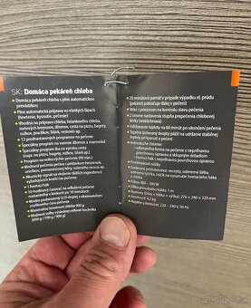 Domáca pekáreň chleba Sencor SBR 1031WH - 16