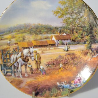 Večný vintage drevený KALENDÁR na stenu + 12 tanierov - 16
