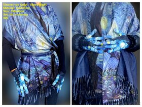 Kašmírový šál set rukavice van Gogh - 16