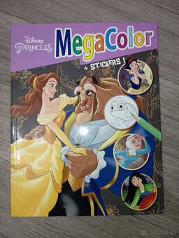 Omáľovanka vymaľovanka Disney princezné nálepky - 16