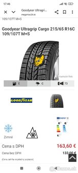 zimne pneumatiky 215/65 r16c goodyear - 16