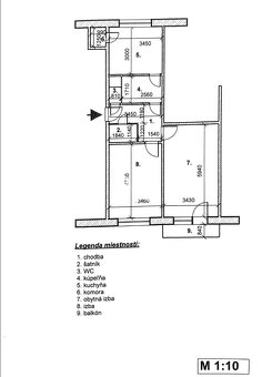 Veľký 2 izbový byt s balkónom na Chrenovej - 16