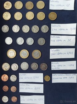 Zbierka mincí - Tunisko, Taliansko, Kanada, striebro ostrovy - 16