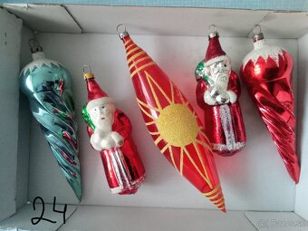 Staré, vánoční ozdoby -baňky a různé - vianočné ozdoby - 16