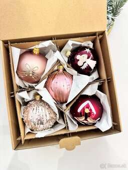 Vianočné ozdoby , vianočné sklenené gule - 16