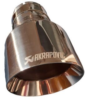 Leštená Nerezová univerzálna koncovka výfuku Logo Akrapovič - 16