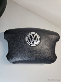 Originál VW t4 kožený volant Caravelle Multivan Transporter - 16