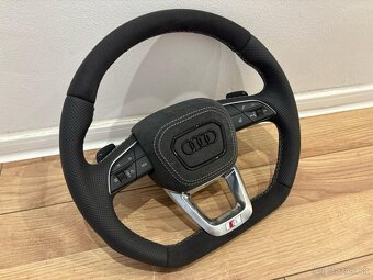 AUDI ŠPORTOVÝ VYHRIEVANÝ - ALKANTARA / KOŽA biela niť - 16